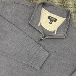Nordstrom Mens Shop 1/4 Zip Pullover Sweatshirt Blue XL Heathered Casual Comfort